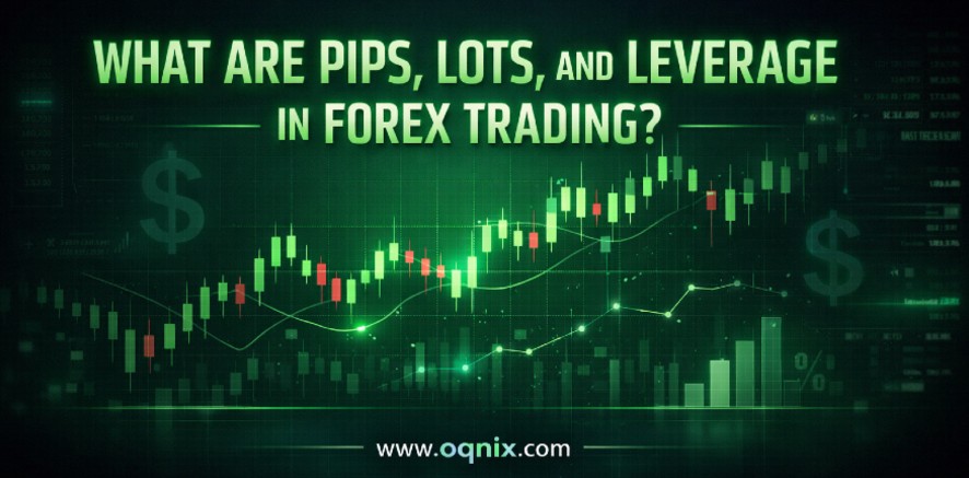 What are pips, lots, and leverage in Forex trading?